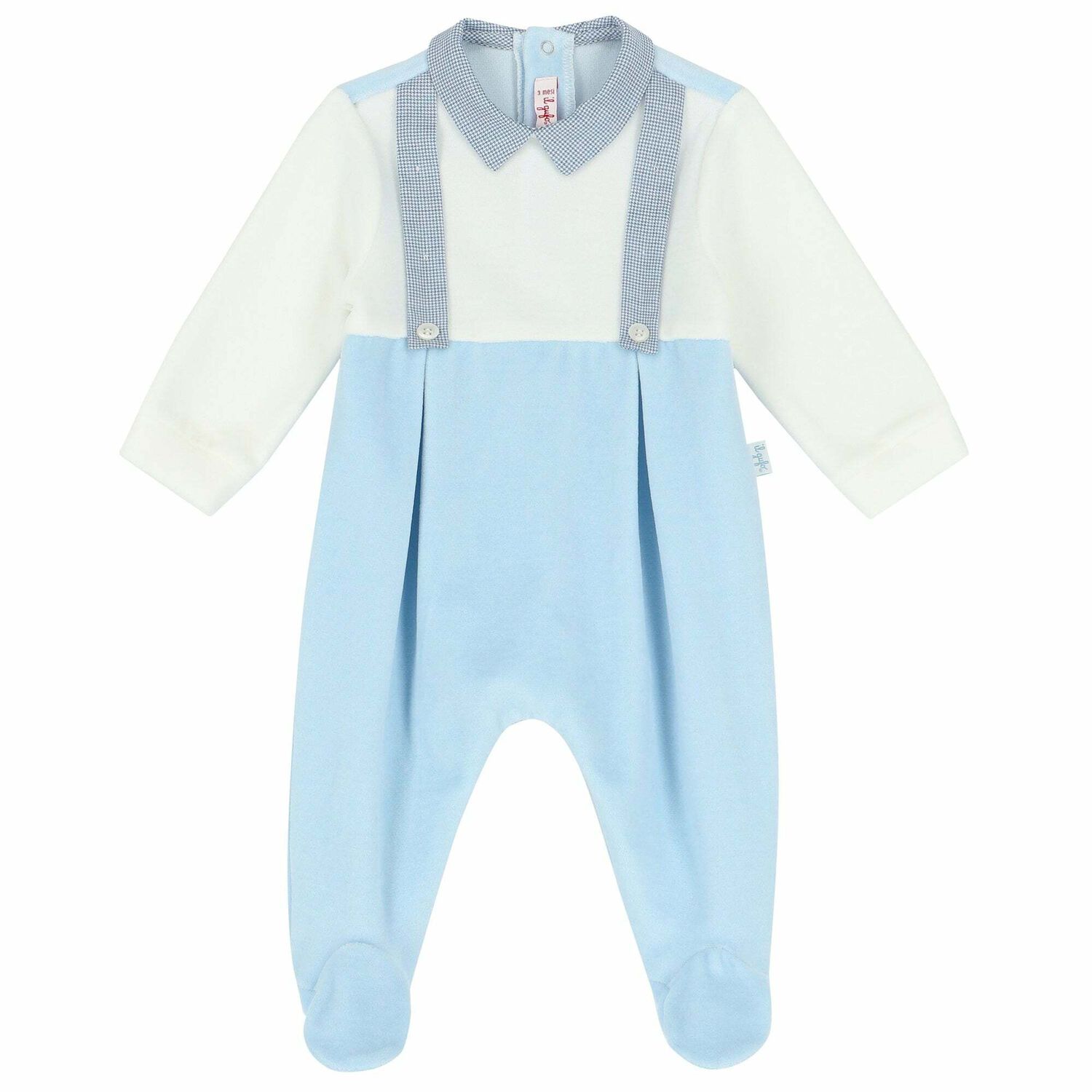 Baby Boys Blue & White Babygrow, 1, hi-res image number null