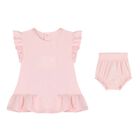 Baby Girls Pink Floral Shorts Set, 1, hi-res