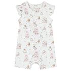 Baby Girls White & Pink Carousel Romper, 1, hi-res