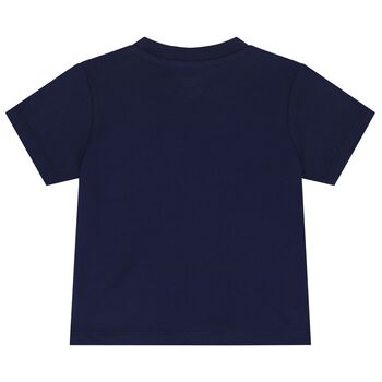 Baby Boys Navy Blue Polo Bear T-Shirt