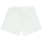 Girls White Logo Shorts, 1, hi-res