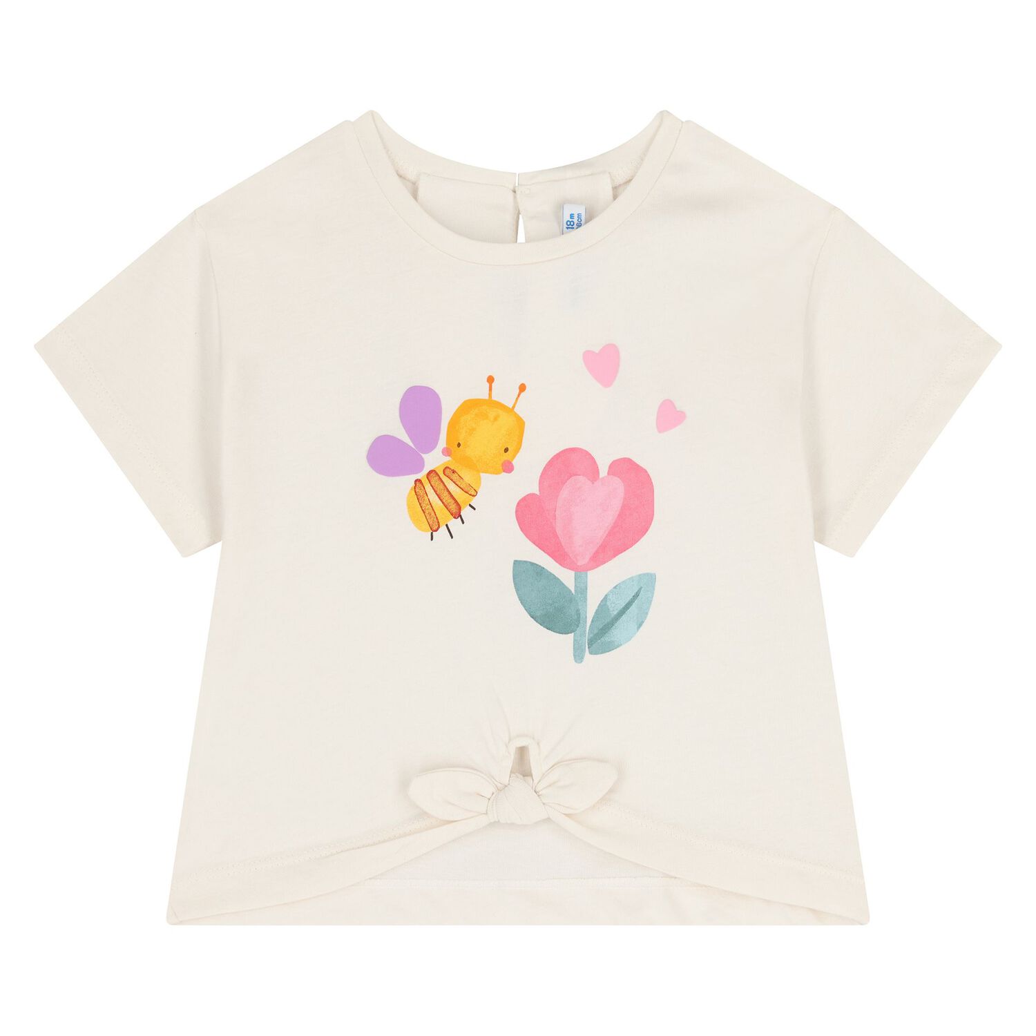 Younger Girls Ivory & Purple Shorts Set, 1, hi-res