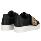 Black & White Teddy Bear Logo Trainers , 1, hi-res