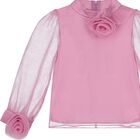 Girls Pink Floral Skirt Set, 1, hi-res