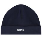Baby Boys Navy Blue Logo Hat, 2, hi-res