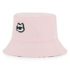 Baby Girls Pink & White Choupette Reversible Bucket Hat, 1, hi-res