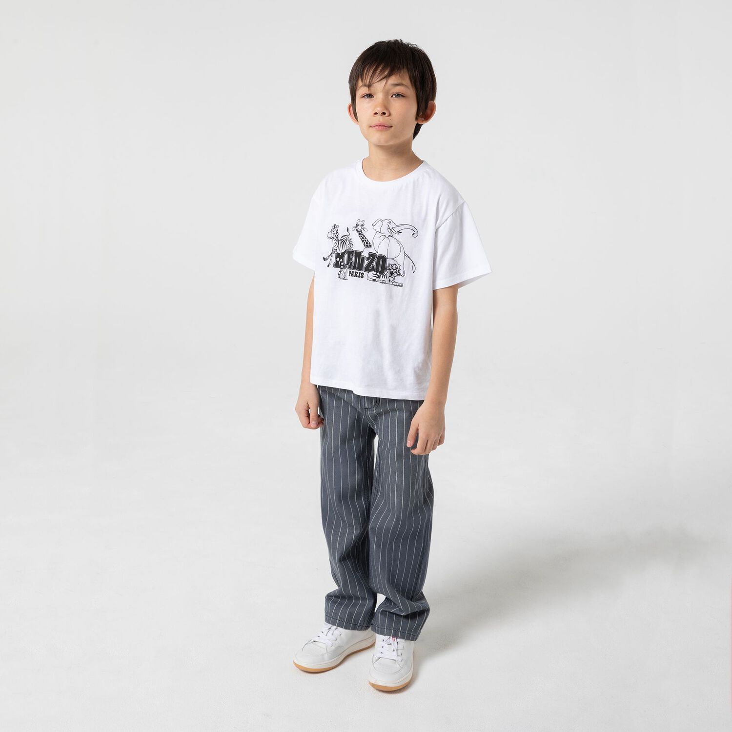 Boys White Logo Safari T-Shirt, 1, hi-res image number null