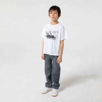Boys White Logo Safari T-Shirt