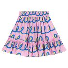 Girls Pink Pleated Skirt, 1, hi-res