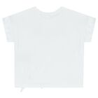 Girls White & Orange Skirt Set, 1, hi-res