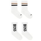 Boys White Logo Socks ( 2-Pack ), 1, hi-res