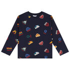 Boys Navy Blue Long Sleeve Top, 1, hi-res