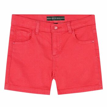 Girls Pink Denim Shorts