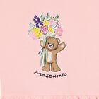 Girls Pink Teddy Bear & Flowers Dress, 2, hi-res