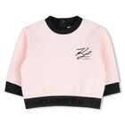 Younger Girls Pink & Black Logo Tulle Skirt Set, 1, hi-res