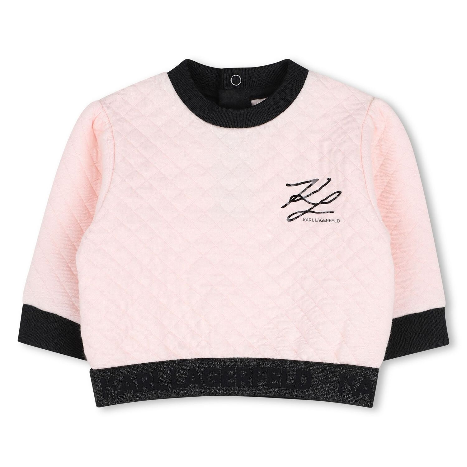 Younger Girls Pink & Black Logo Tulle Skirt Set, 1, hi-res