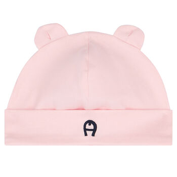 Baby Girls Pink Logo Baby Hat