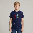 Boys Navy Logo T-Shirt, 1, hi-res