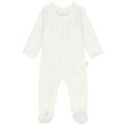 Baby Boys White & Blue Babygrows ( 4 Pack ), 5, hi-res