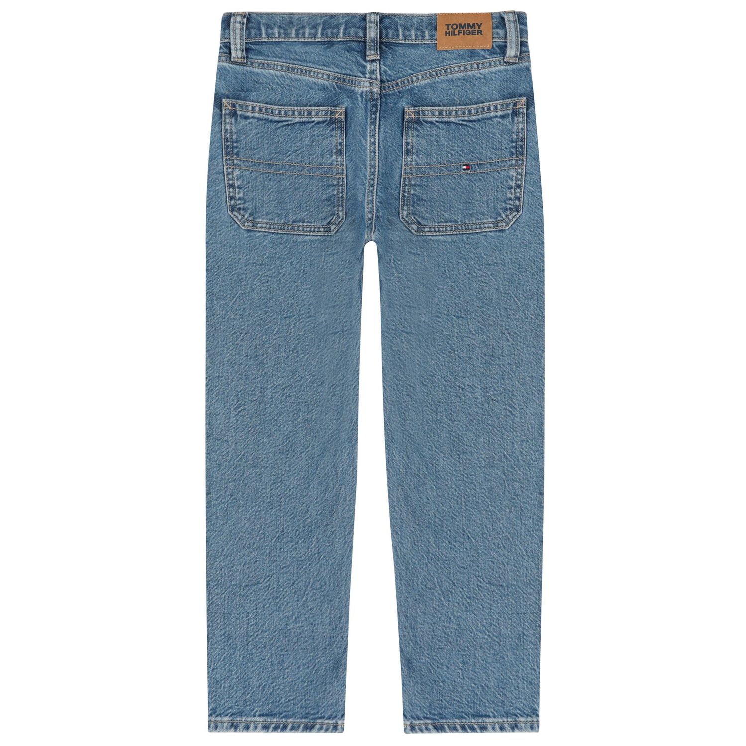 بنطلون أولاد جينز دنيم بالشعار باللون الأزرق, 1, hi-res image number null