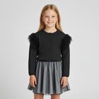 Girls Grey & Navy Blue Logo Skirt, 2, hi-res