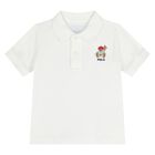 Baby Boys White and Red Logo Short Set, 1, hi-res
