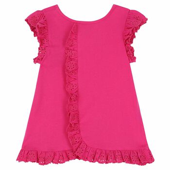 Girls Pink Cotton Dress
