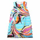 Girls Blue Printed Dress, 1, hi-res