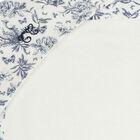 Ivory & Navy Blue Toile De Jouy Hooded Towel, 1, hi-res