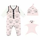 Baby Girls Pink Babygrow Gift Set, 2, hi-res