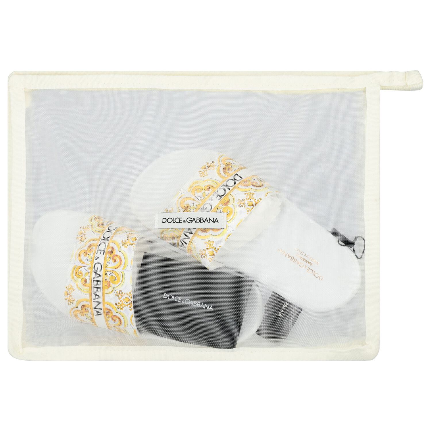 Girls White & Yellow Majolica Sliders, 1, hi-res image number null