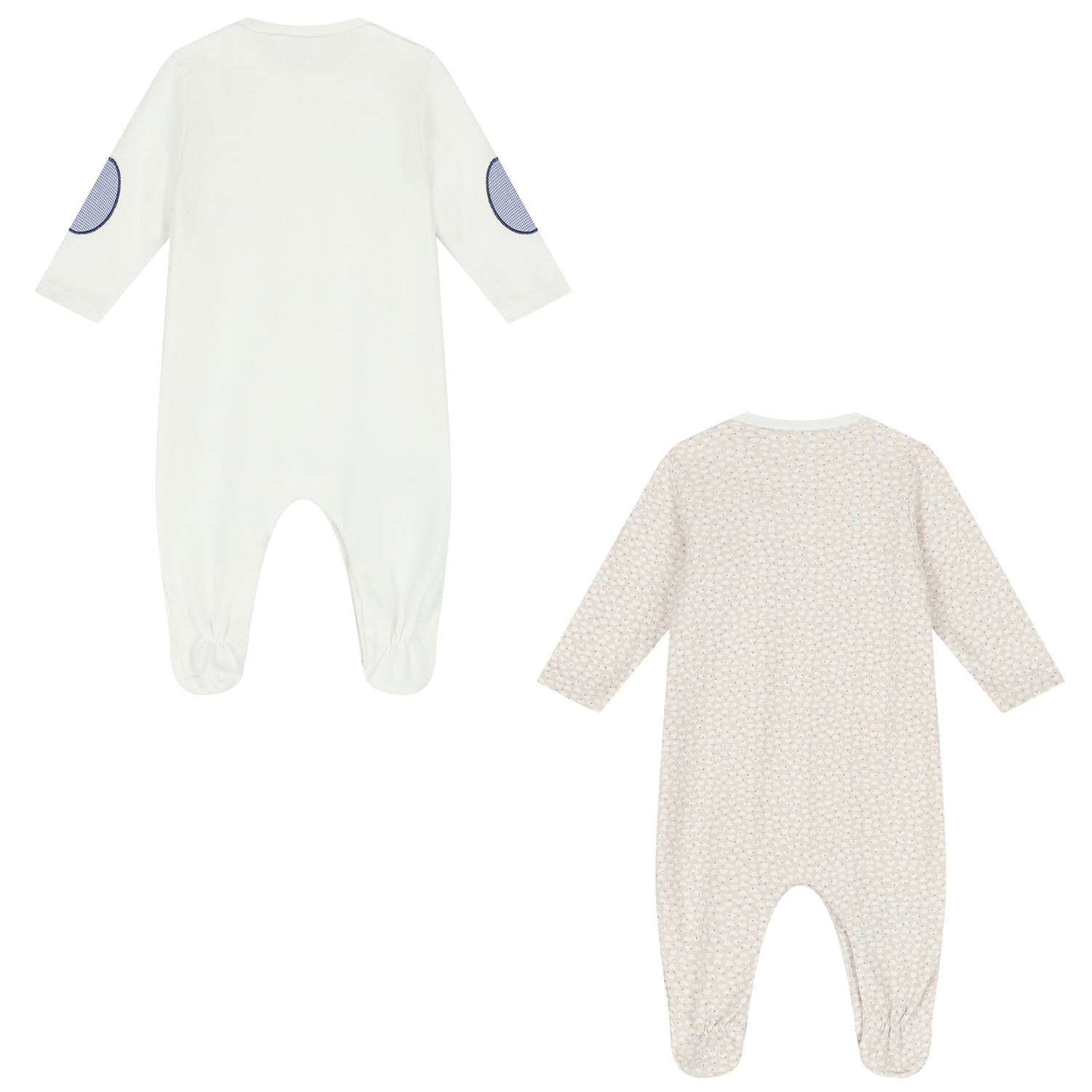 Baby Boys Ivory Babygrows (2 Pack), 1, hi-res image number null