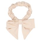 Girls White & Beige Striped Skirt Set, 3, hi-res