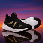 Boys Black Logo Slip On Trainers, 1, hi-res