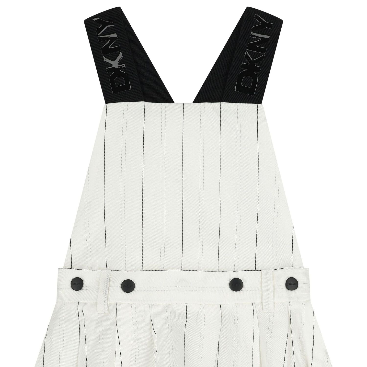 Girls Ivory Pinstripe 2 in 1 Pinafore Dress, 1, hi-res