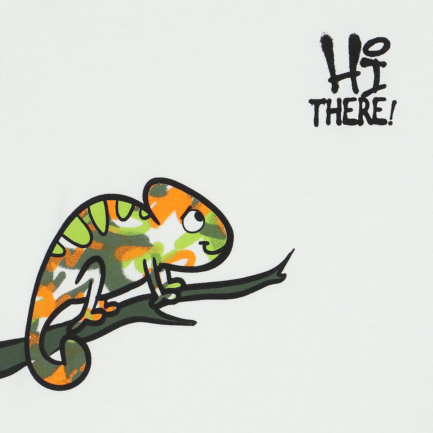 Boys White Chameleon T-Shirt, 1, hi-res