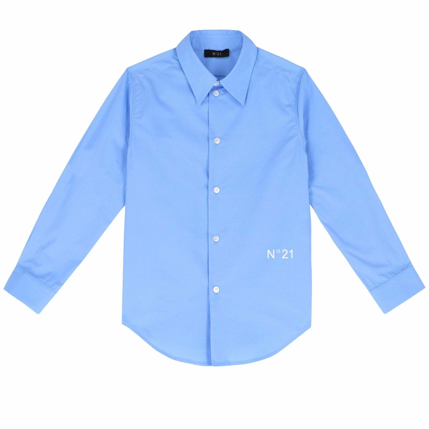Boys Blue Cotton Shirt, 1, hi-res image number null