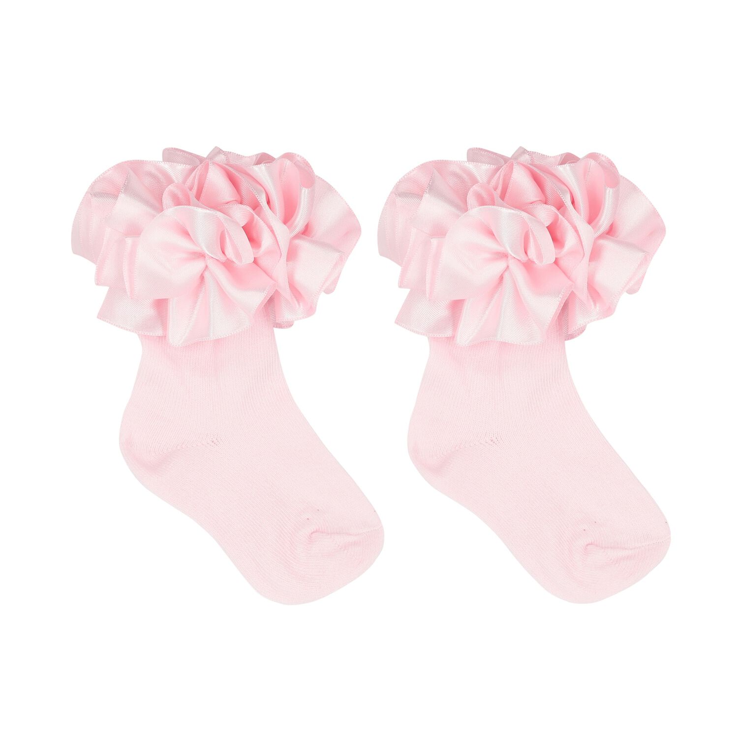 Baby Girls Pink Ruffled Socks, 2, hi-res image number null