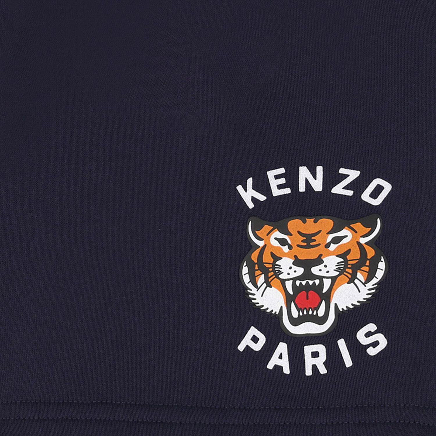 شورت بشعار النمر باللون الأزرق الداكن للأولاد, 3, hi-res image number null