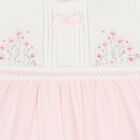 Baby Girls White & Pink Floral Romper, 1, hi-res
