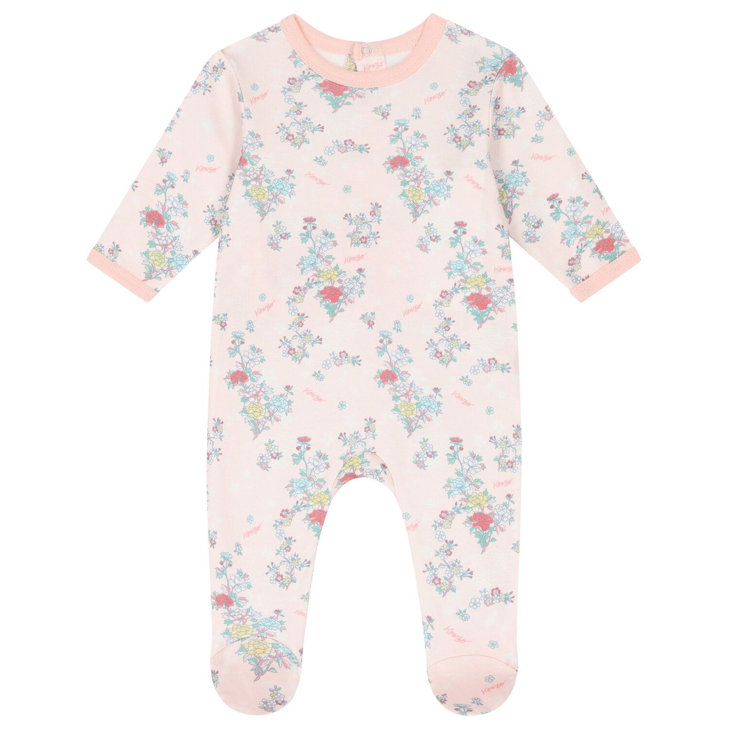 Baby Girls Pink Floral Babygrow Gift Set, 1, hi-res