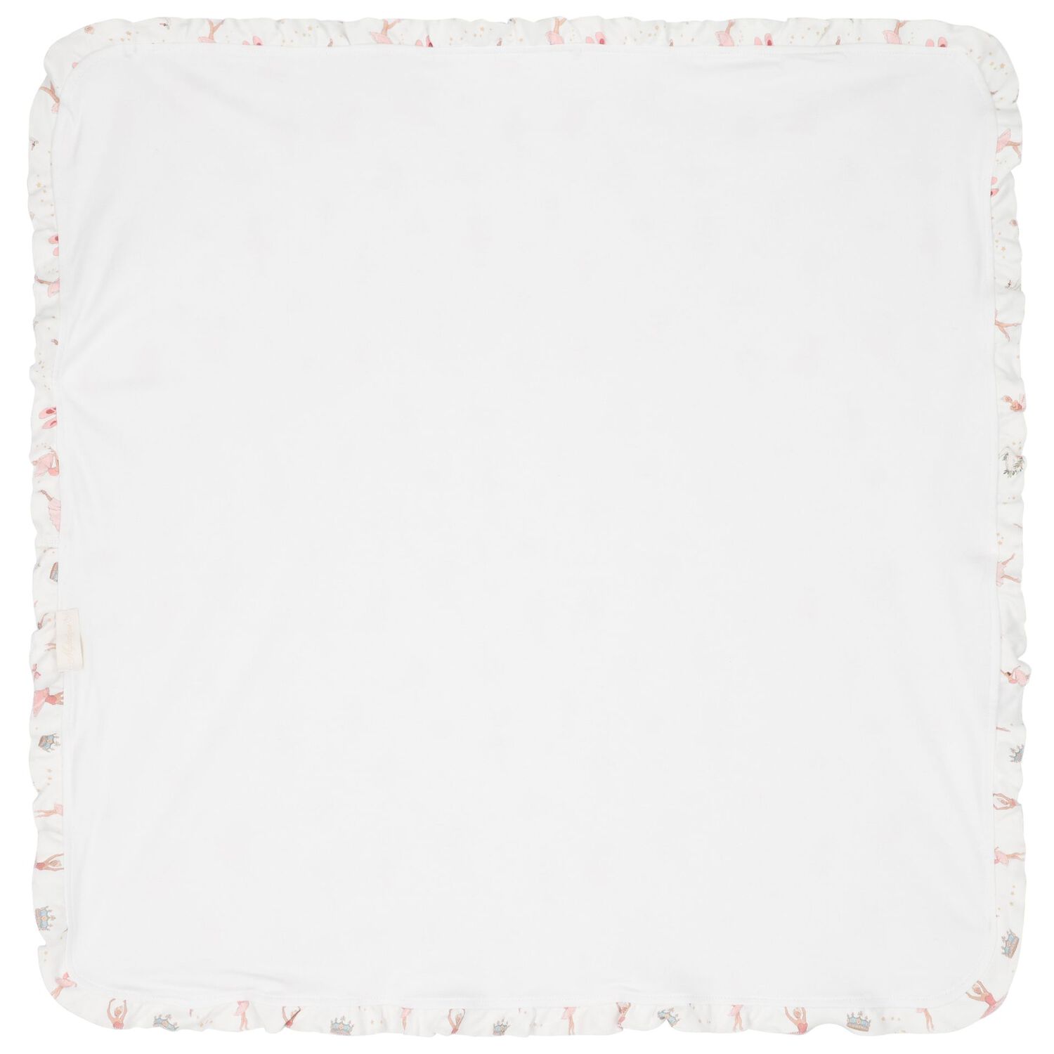 Baby Girls White & Pink Opera Blanket, 1, hi-res