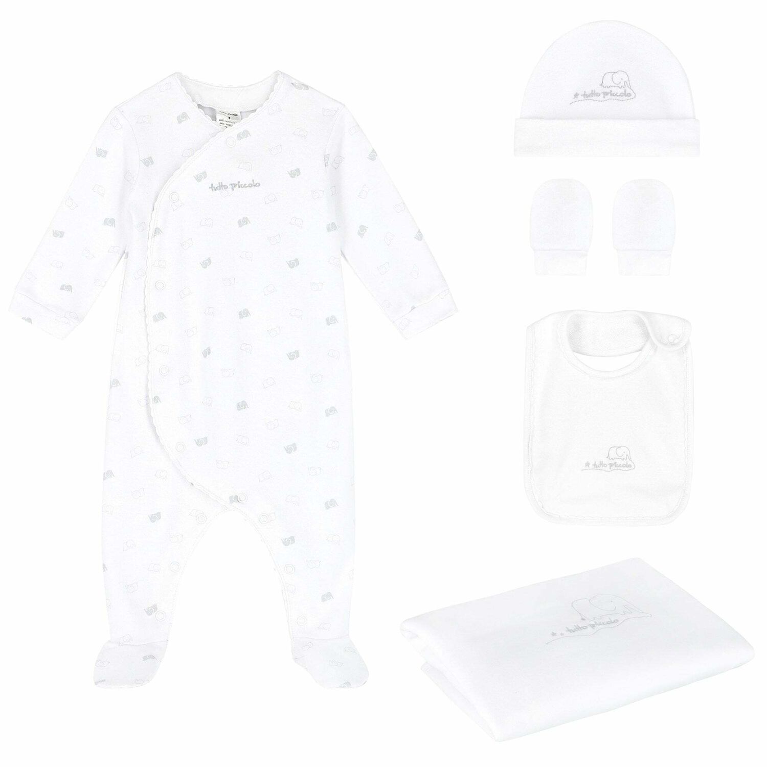 White Logo 5 Piece Set, 1, hi-res
