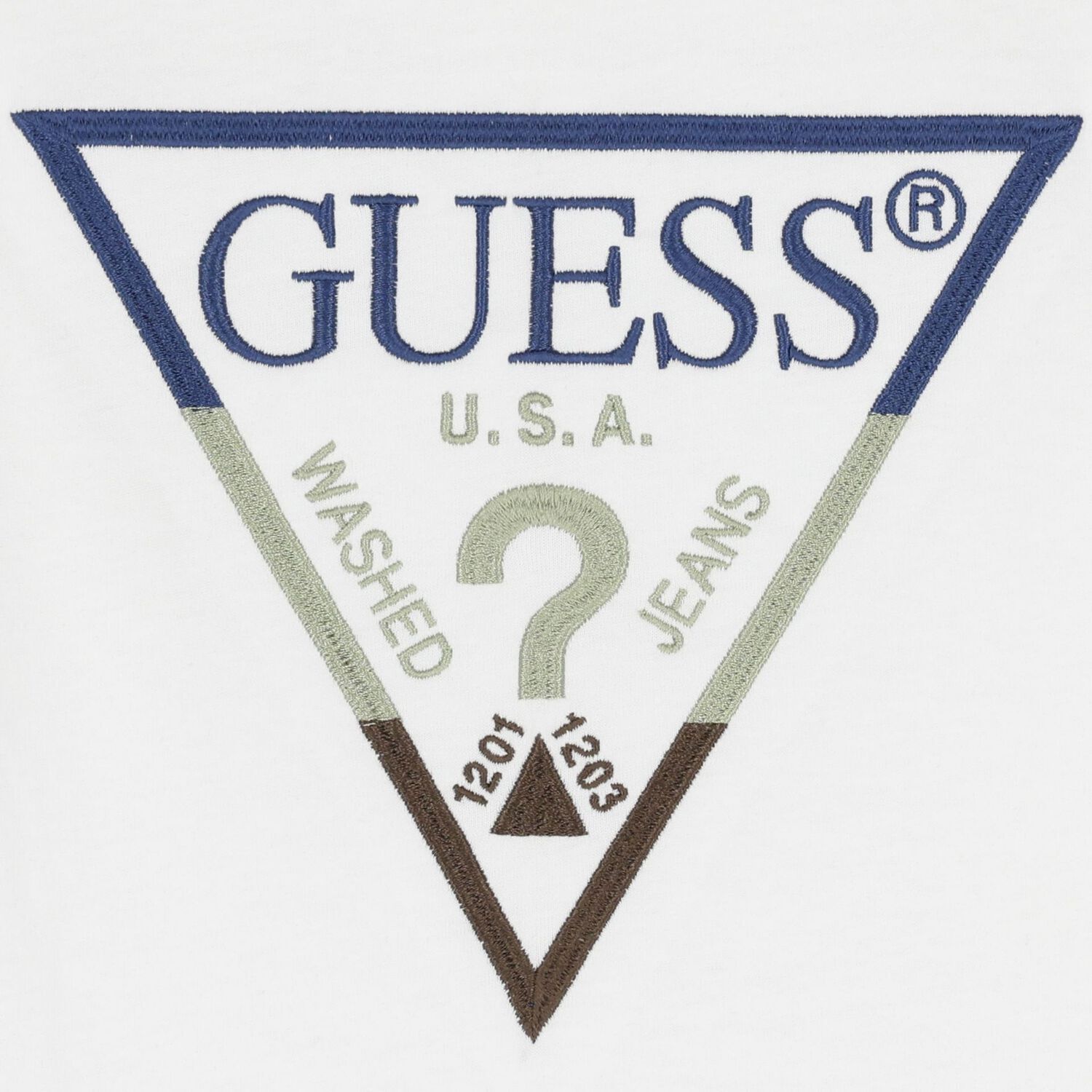 Boys White Logo Long Sleeve Top, 1, hi-res