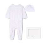 Baby Girls White & Pink Toile de Jouy Babygrow Gift Set, 1, hi-res