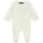 Ivory & Gold Logo Babygrow, 2, hi-res
