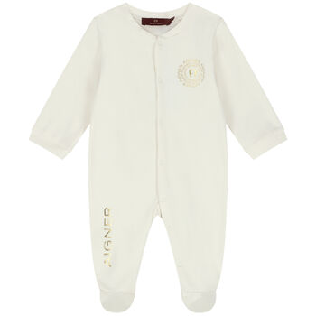 Ivory & Gold Logo Babygrow