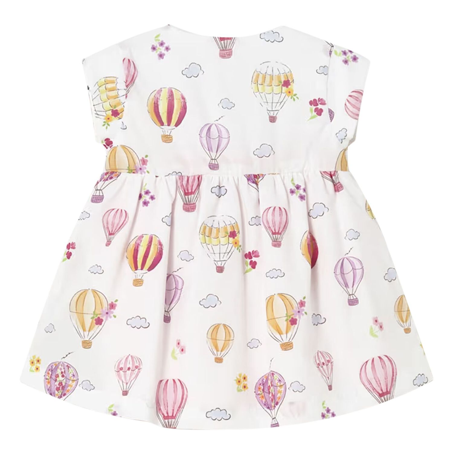 Baby Girls White & Pink Reversible Dress, 1, hi-res