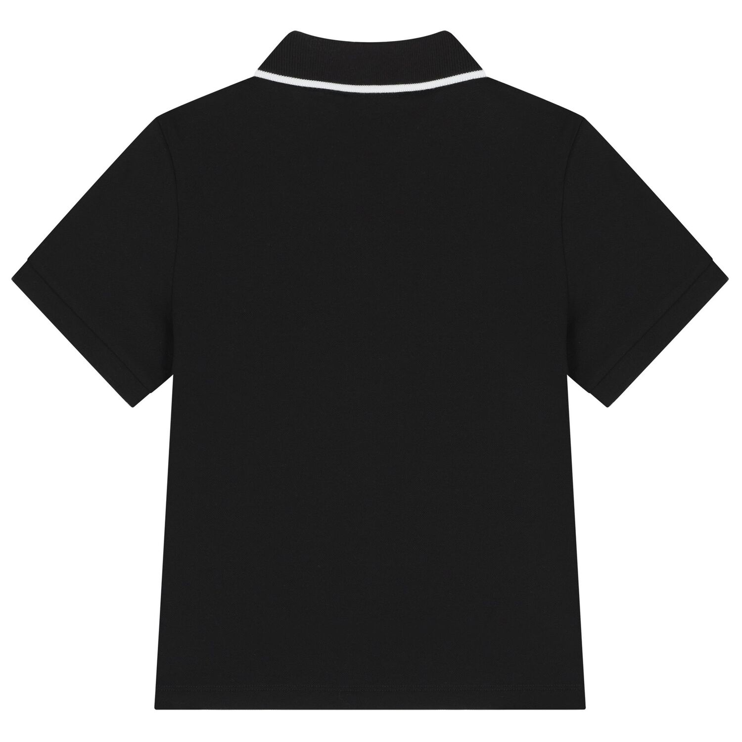 Boys Black Logo Polo Shirt , 2, hi-res