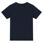 Younger Boys Navy Logo T-Shirt, 1, hi-res